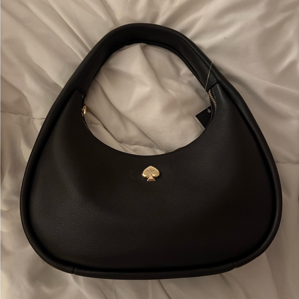 Kate Spade Black Kayla Crescent Shoulder Bag